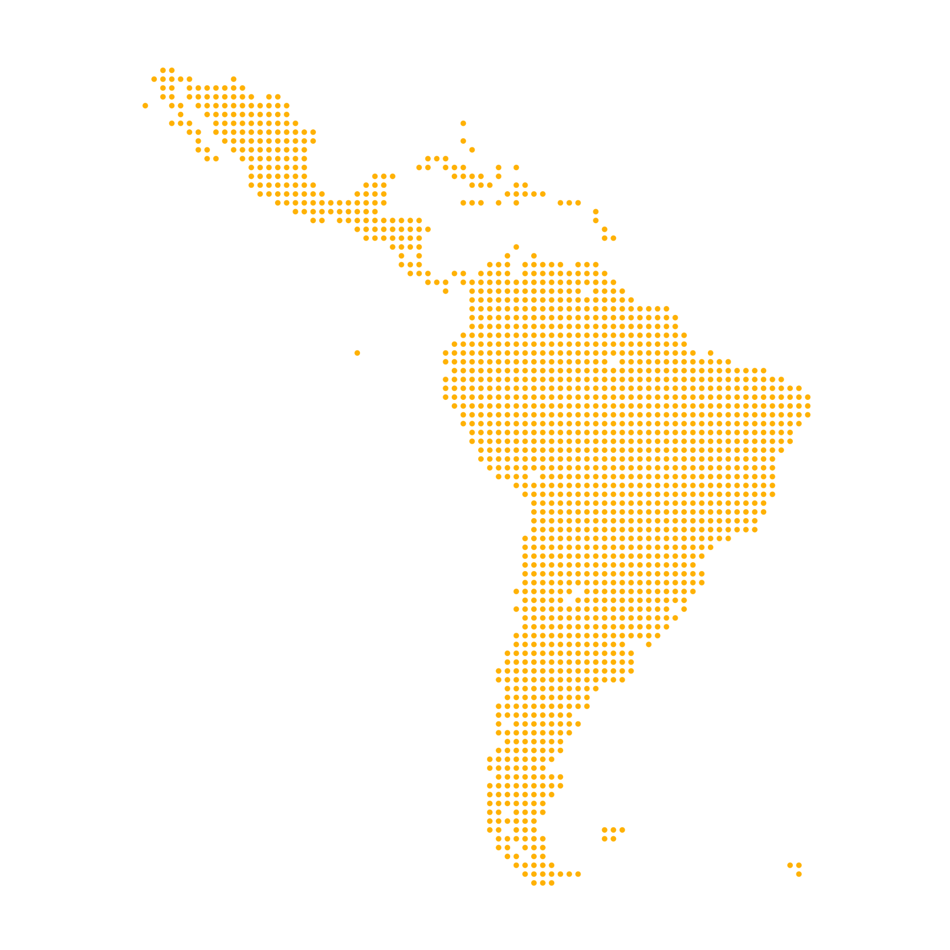 Mapa punteado de América Latina